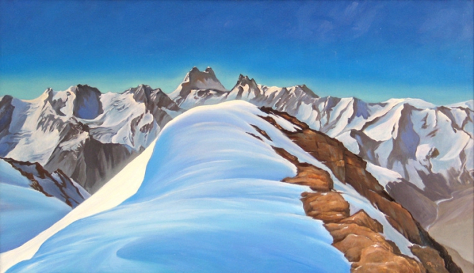 Истории моих картин. Белые трикони (Альпинизм, петр петропавловский, рассказ, живопись)