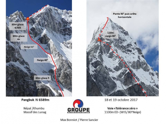 Французские альпинисты открывают первый маршрут на Северной стене непальской вершины Pangbuk North 6589 м (Альпинизм, альпинизм в непале, первопроход, новый маршрут)