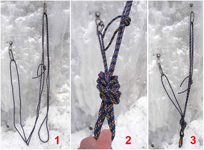 Варианты организации станции страховки . Часть 2. Станции на двух точках.© (Альпинизм, альпинизм, безопасность, технические советы, энциклопедия)