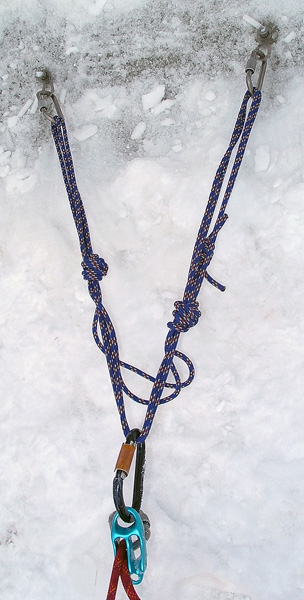 Варианты организации станции страховки . Часть 2. Станции на двух точках.© (Альпинизм, альпинизм, безопасность, технические советы, энциклопедия)