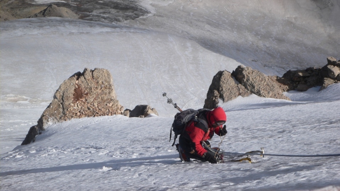 Рекреационный альпинизм в Ачик-Таше. Пик Мусы Джалиля по северной стене. (пик ленина)