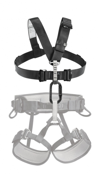 Верхняя обвязка для соревновательного альпинизма (система, страховка, снаряжение, Petzl Chest Air)