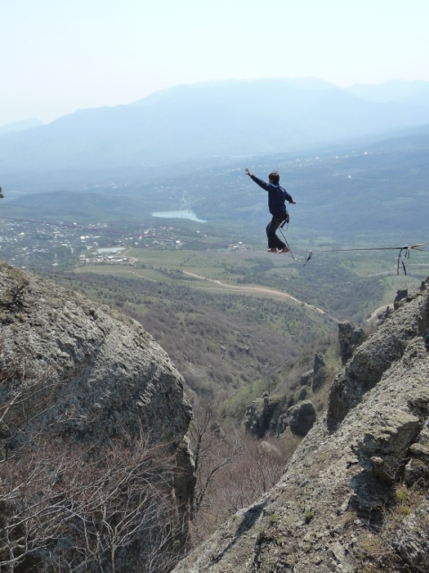 Полный отчет по хайлайну в Крыму (слэклайн)