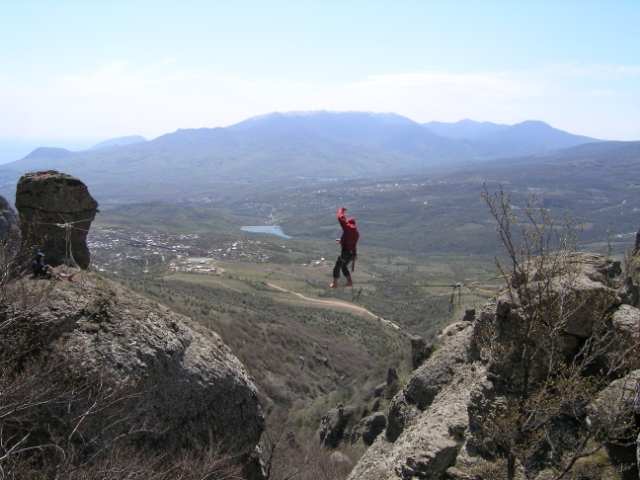 Полный отчет по хайлайну в Крыму (слэклайн)