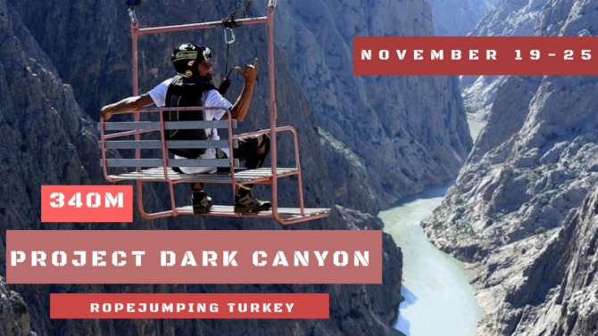 Проект Дарк Каньон 340m. Роупджампинг Турция (Ropejumping, ropejumping, ropejump, прыжкисверевкой, тарзанка, бейсджампинг, basejumping)