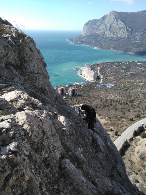 IMG_20190317_143639 А начинался, как единичка! Баба-Яга - свежий мультипитч в Ласпи. (Альпинизм, крым, Скала Рыжая, Ильяс- Кая, севастополь, скалолазание)