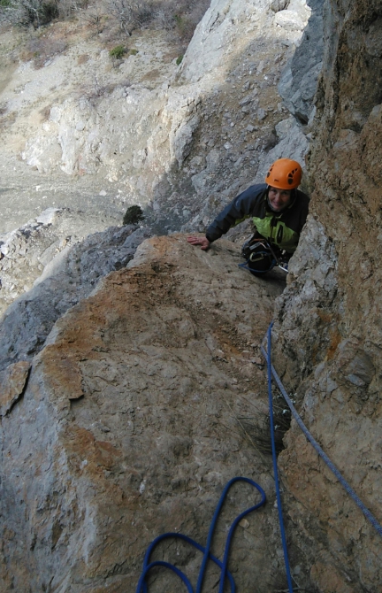 IMG_20190320_133754 А начинался, как единичка! Баба-Яга - свежий мультипитч в Ласпи. (Альпинизм, крым, Скала Рыжая, Ильяс- Кая, севастополь, скалолазание)