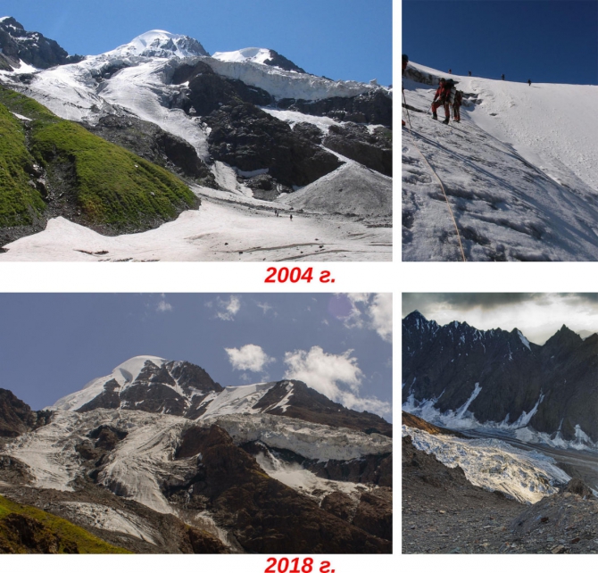 shmidta «Глобальное потепление» и изменение климата в высокогорье в сравнении старых и современных фотоснимков (Горный туризм, потепление климата, таяние ледников, памир, безопасность)