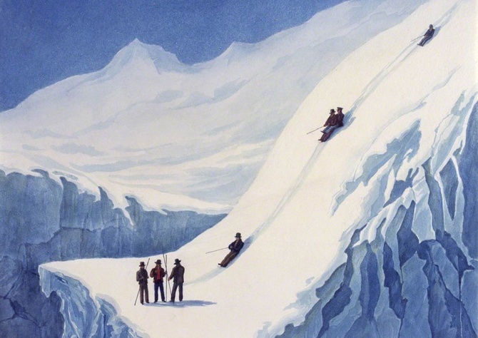 Горы в коллекции живописи Alpine Club (Горный туризм)