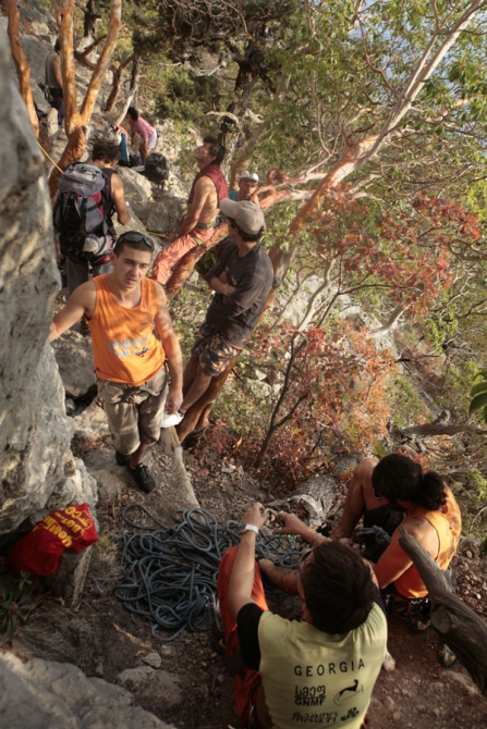 Грузинские скалолазы, участники Альпийских Игр в Батилимане. (Скалолазание)