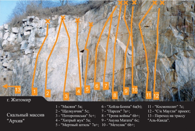 Малоизвестные скалолазные районы Украины (4). массив «Архив» (г.Житомир, Скалолазание, скалолазание, альпинизм, маршруты)