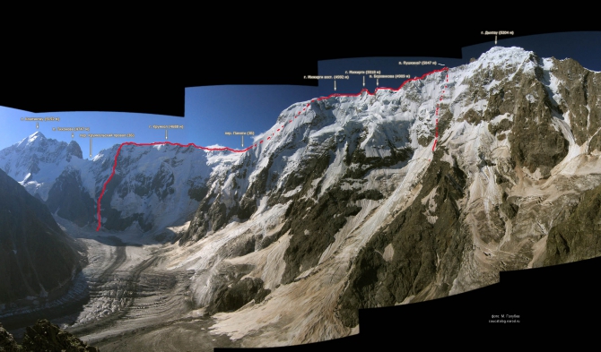 Номинанты «Хрустального пика-2009»: траверс Северного массива от Крумкола до пика Пушкина (Альпинизм, тихонов, риск.ру, саша абросимов, горы, северный массив, события, risk.ru, безенги, хрустальный пик)