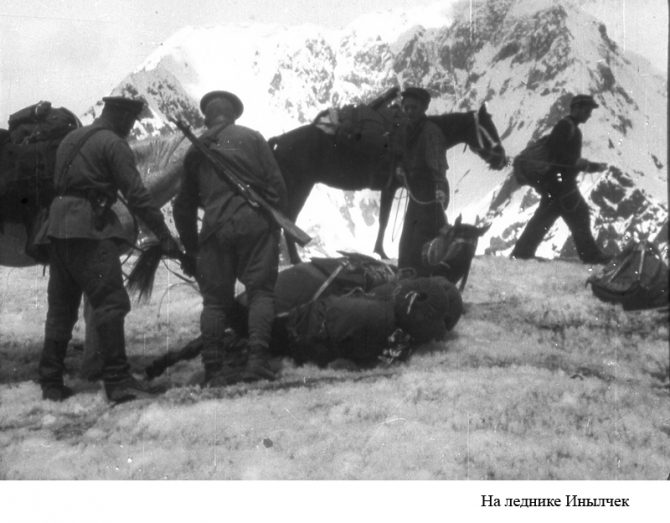 Пик Победа, 1949 (Альпинизм, инылчек, звездочка, колокольников)