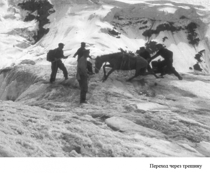 Пик Победа, 1949 (Альпинизм, инылчек, звездочка, колокольников)