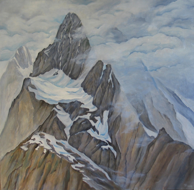 Год прошедший (Альпинизм, живопись, масло, горы, 2010, angelina jolie)