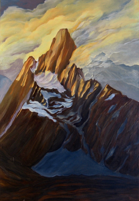 Год прошедший (Альпинизм, живопись, масло, горы, 2010, angelina jolie)
