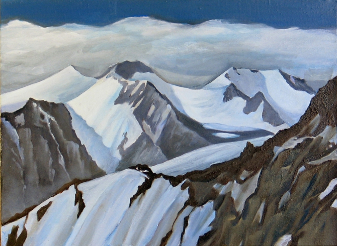 Год прошедший (Альпинизм, живопись, масло, горы, 2010, angelina jolie)