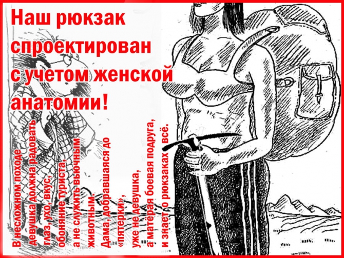 Женский анатомический рюкзак.