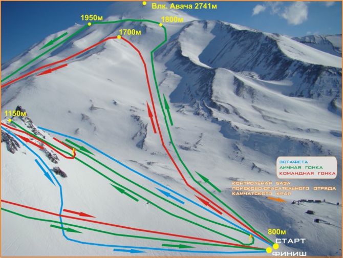 В КОНЦЕ АПРЕЛЯ НА КАМЧАТКЕ 3-Й ЭТАП ОТКРЫТОГО КУБКА РОССИИ ПО СКИ-АЛЬПИНИЗМУ 2010. (камчатские спасатели, авачинский перевал, ски-альпинизм камчатка)