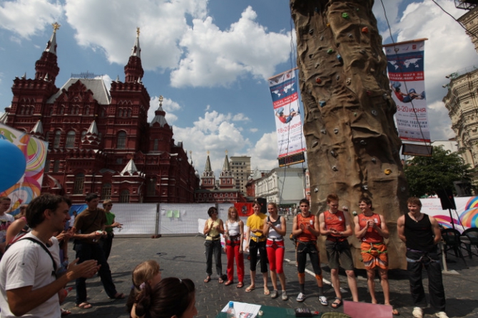 Кубок Москвы на Красной площади. (Скалолазание, боярских, воробьев, скалолазание)
