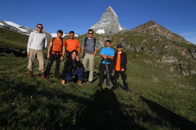 Matterhorn. Первый полет в вингсьюте. Zmutt ridge. (Альпинизм, розов)