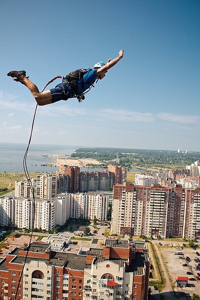 Как быстро уйти с работы из бизнес центра? (BASE, rapt, ropejumping, atlantic city)