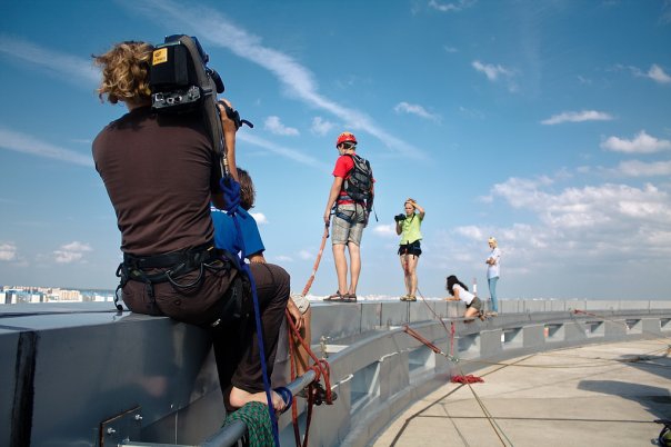 Как быстро уйти с работы из бизнес центра? (BASE, rapt, ropejumping, atlantic city)