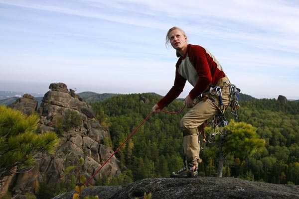 Красноярск. Скальный фестиваль-2010. Соревнования связок. (Альпинизм, столбы, связки)