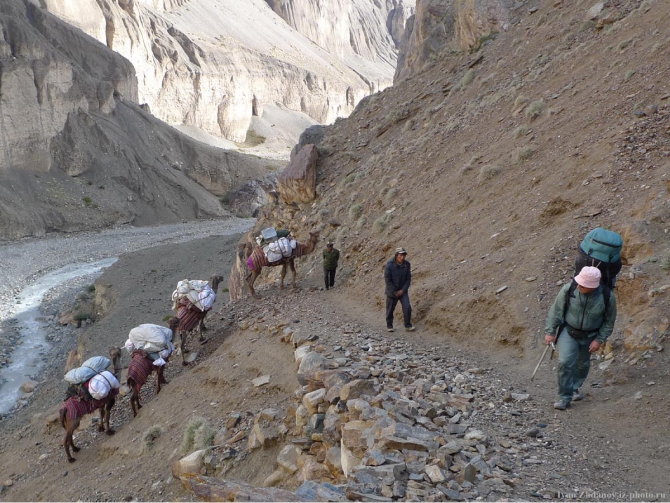 Караван. Илик - ледник Гашербрум ( Gasherbrum Glacier ). (Альпинизм, маи, каракорум, китайский каракорум, шаксгам)
