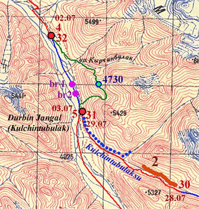 Караван. Илик - ледник Гашербрум ( Gasherbrum Glacier ). (Альпинизм, маи, каракорум, китайский каракорум, шаксгам)