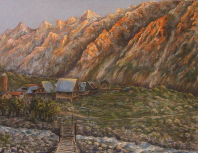 Рассвет в Безенгах. (Альпинизм, безенги, творчество)