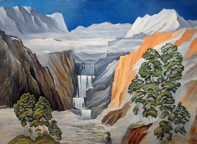 палац (palace, Альпинизм, станковая живопись, горы)