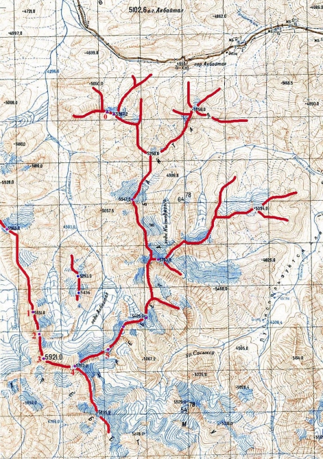 Экспедиция в Музкол 1940 г. Идентификация вершин и анализ ошибок. (Альпинизм, пик райковой, пик погребецкого, долина акбайтал)