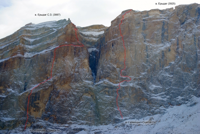 Две новые нитки на Ерыдаге. Февраль. 2011 (Альпинизм, первопрохождение, одесса, зима)