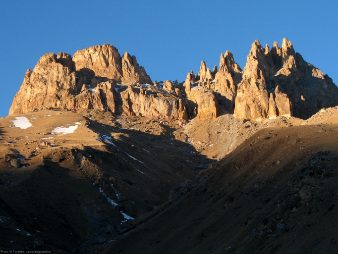 Кавказ - январь 2007. Фотоальбом (Горный туризм, горы, приэльбрусье, эльбрус, зима, снег, скалы)