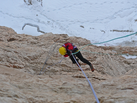 Первое зимнее повторение маршрута "Bellavista" 7c, A4 на Лаваредо (Альпинизм, доломиты, италия, зимний альпинизм, хубер, ито, альпинизм, беллависта)