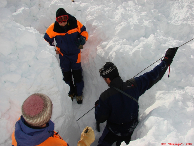 Кавказ, Адыр-су. Лавина. (Альпинизм)
