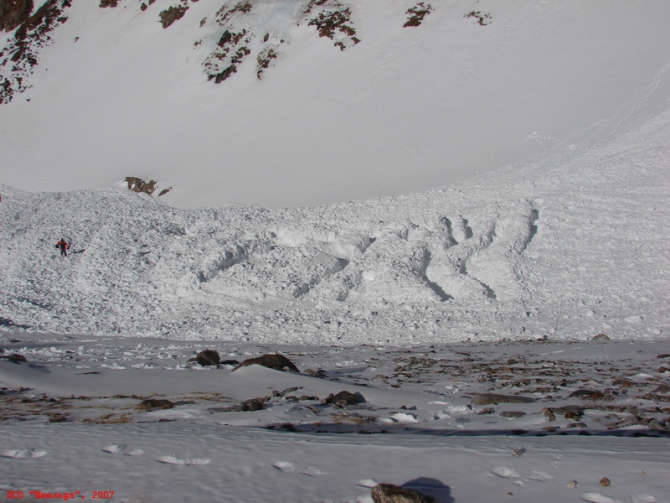 Кавказ, Адыр-су. Лавина. (Альпинизм)