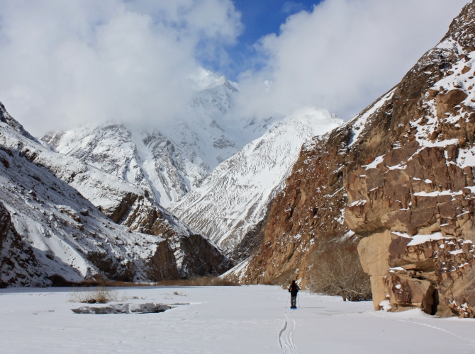 Зимний Памир. Фотоальбом. Часть 1. Заходы по Пшарту и кольцо в хр. Музкол (Путешествия, пик советских офицеров, мургаб, лыжный туризм, маи)