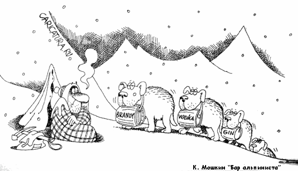Альпинизм, горные лыжи, сноуборд и прочий экстрим - в рисунках и карикатурах