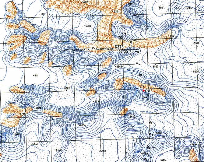 К истории пиков Фиккера (6725) и Сов. Космонавтов (6150). (Альпинизм, пик советских космонавтов, пик фиккера, шеститысячники памира)