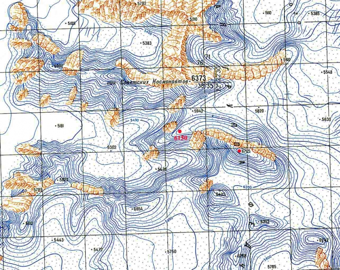 К истории пиков Фиккера (6725) и Сов. Космонавтов (6150). (Альпинизм, пик советских космонавтов, пик фиккера, шеститысячники памира)