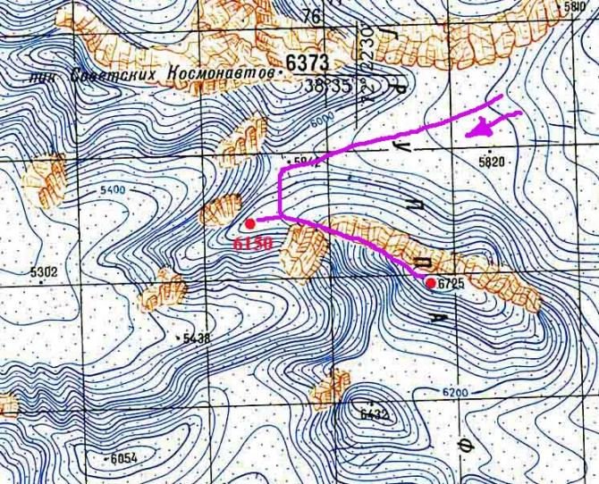 К истории пиков Фиккера (6725) и Сов. Космонавтов (6150). (Альпинизм, пик советских космонавтов, пик фиккера, шеститысячники памира)