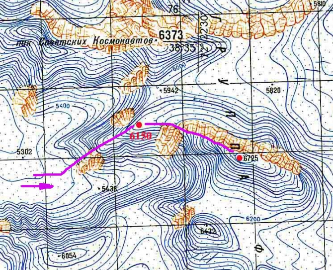 К истории пиков Фиккера (6725) и Сов. Космонавтов (6150). (Альпинизм, пик советских космонавтов, пик фиккера, шеститысячники памира)