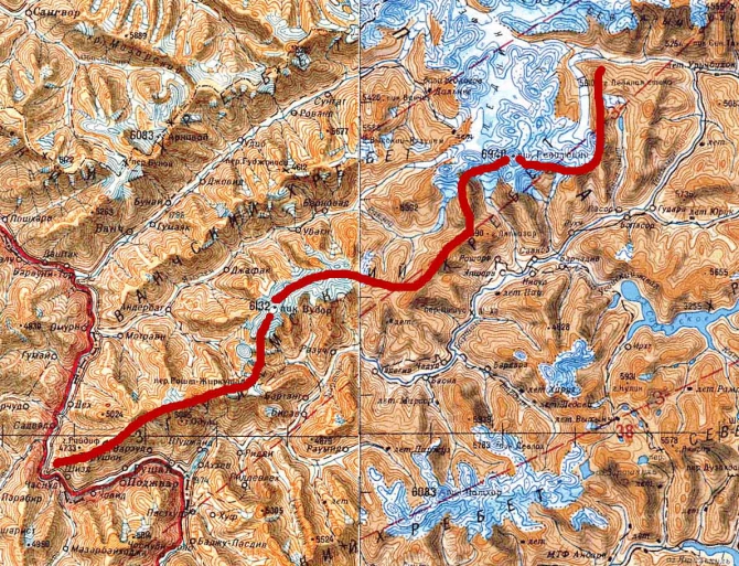 Шеститысячники Язгулемского хребта. (Альпинизм, язгулемский хребет, таблица вершин, шеститысячники памира)