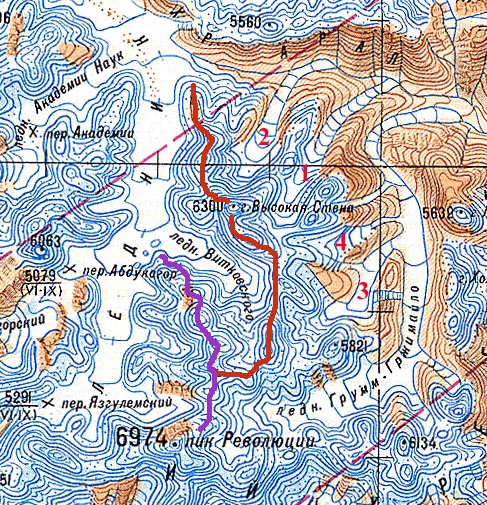 Шеститысячники Язгулемского хребта. (Альпинизм, язгулемский хребет, таблица вершин, шеститысячники памира)