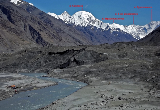 Полный фотоотчёт проекта Полёт над Тянь-Шанем. (Альпинизм, иныльчек, победа, турклуб маи, пик победы, центральный тянь-шань, озеро мерцбахера, сарыджас, пик пионер)