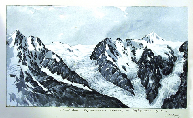 АКВАРЕЛИ НИКОЛАЯ ВАСИЛЬЕВИЧА ПОГГЕНПОЛЯ (1902-1904 гг., Альпинизм, н.в. поггенполь, а.к. фон-мекк, акварель)