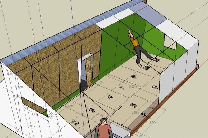 Болдеринговый зал на чердаке (Скалолазание, как построить скалодром, детский скалодром, скалолазание, скалодром)
