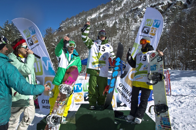 Сергей Кирюшин выиграл Twingo Slopestyle Contest в Цейском лагере (Горные лыжи/Сноуборд, сноубординг, горные лыжи)